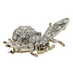 Diamond Bee Brooch