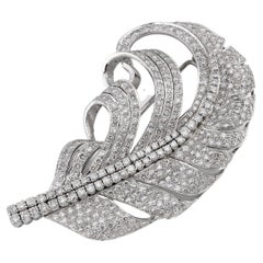 feather in diamond Diamond Feather Brooch