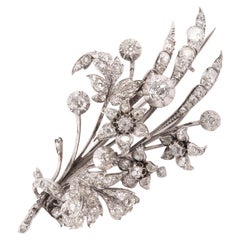 Diamond Floral Spray Brooch/Pendant