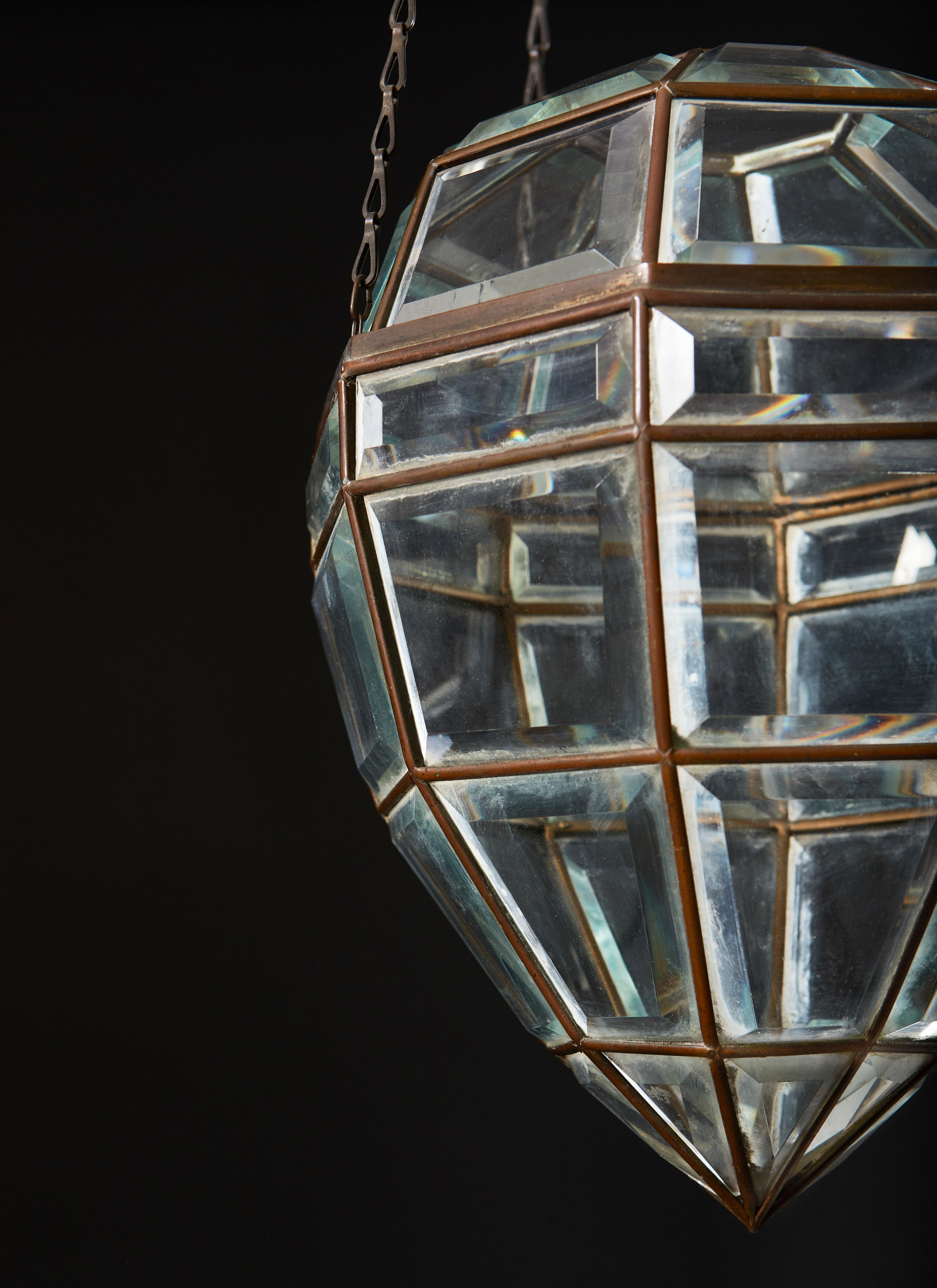 English A Diamond Form Glass Pendant Hanging Light