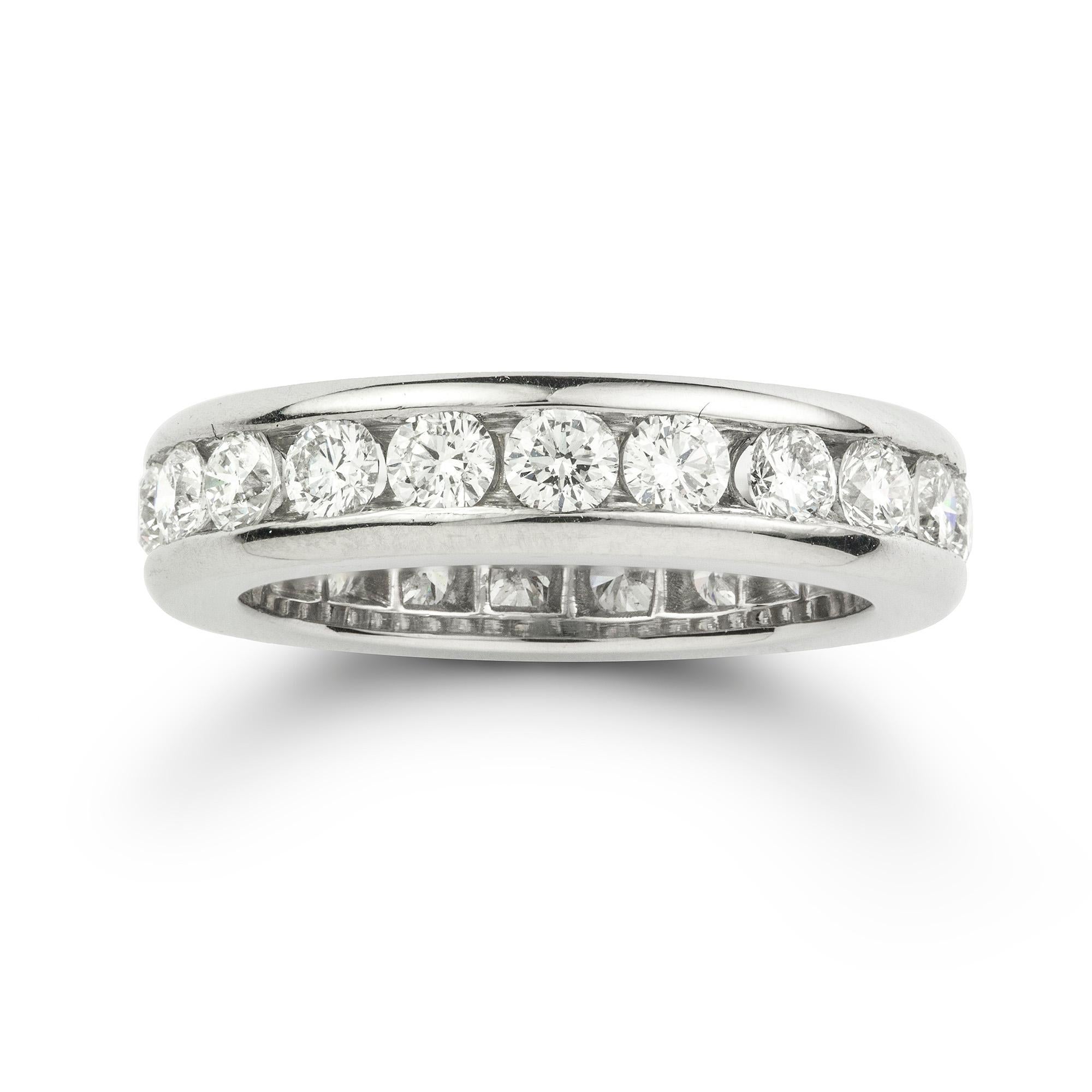 Contemporary Diamond Full Eternity Ring For Sale