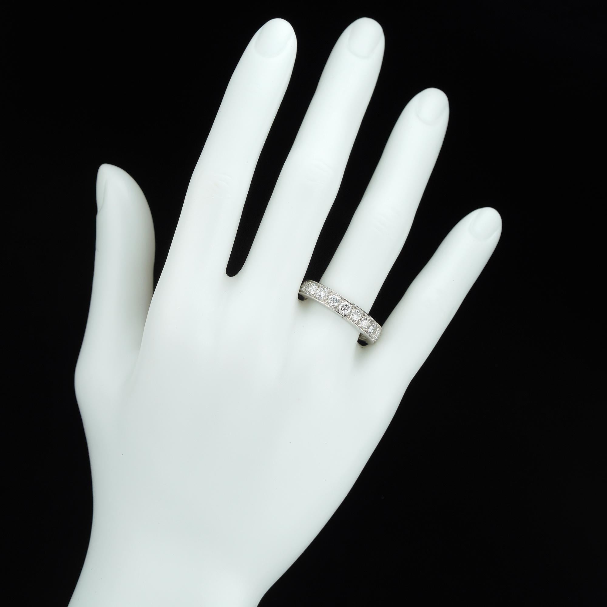 Brilliant Cut Diamond Full Eternity Ring For Sale