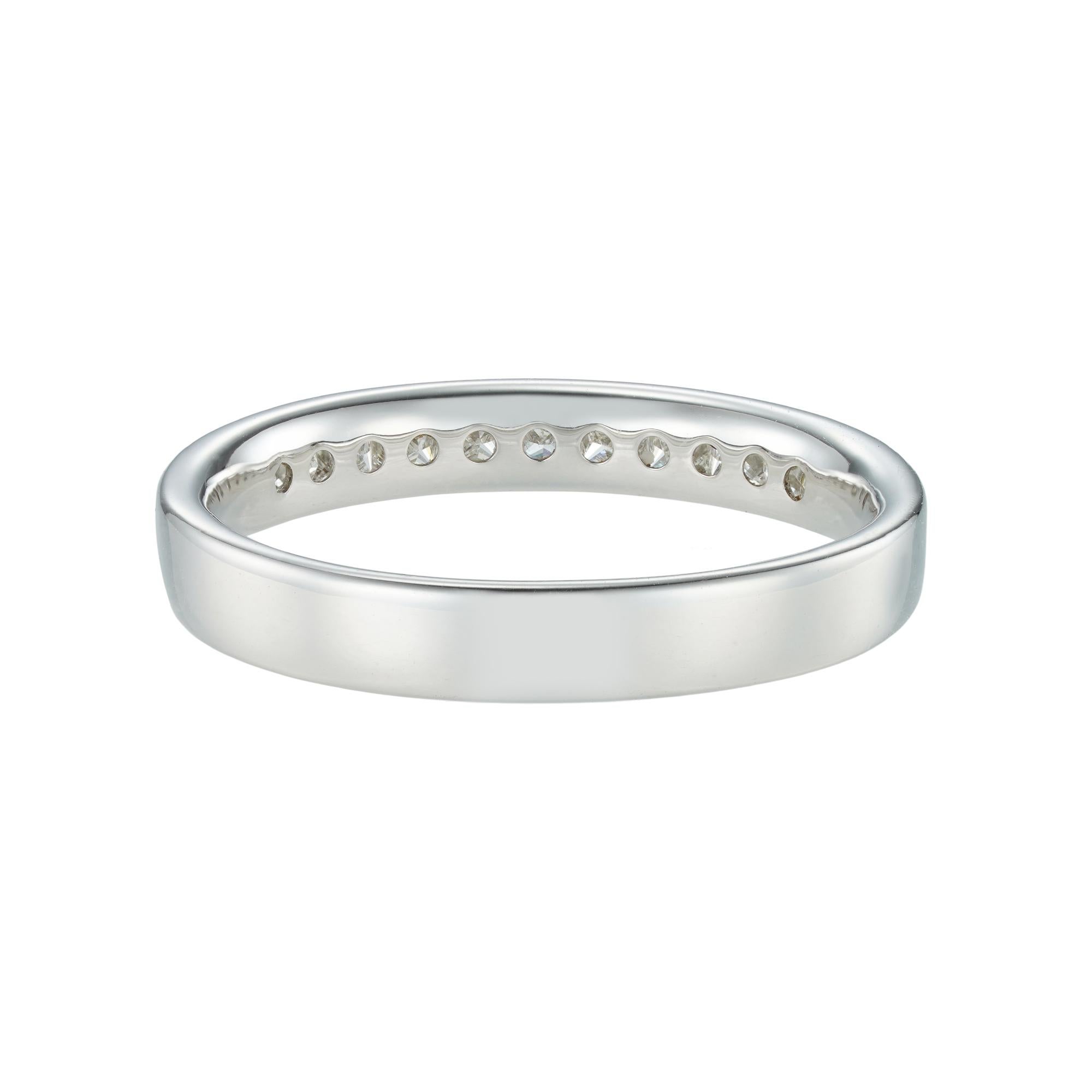 Modern Diamond Half Eternity Ring For Sale
