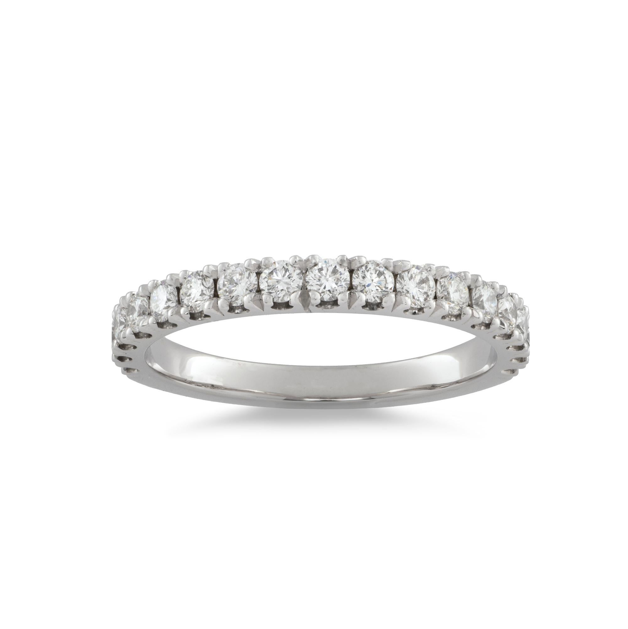 Contemporary Diamond Half Eternity Ring