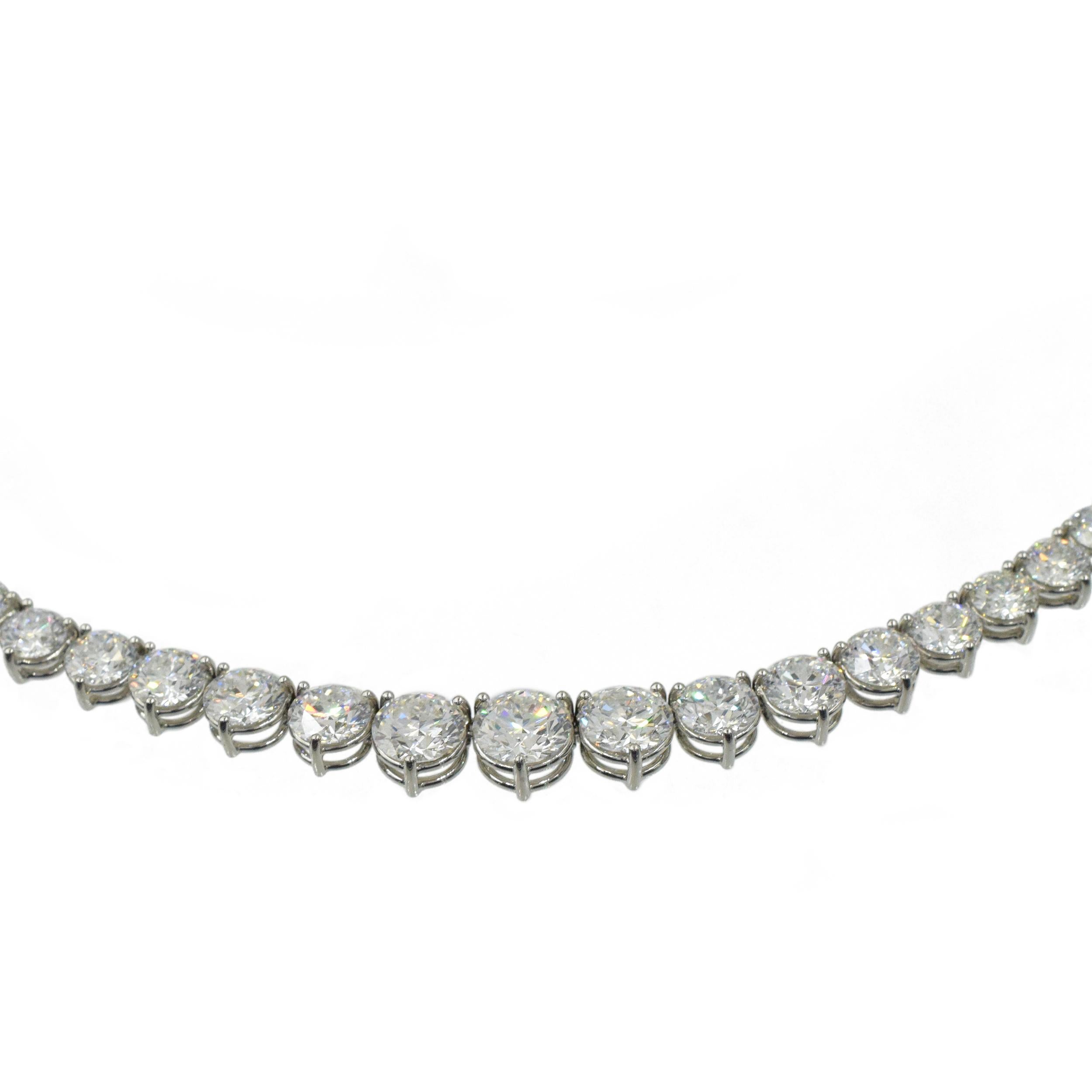 Diamantene Riviere-Halskette von Harry Winston (Rundschliff)