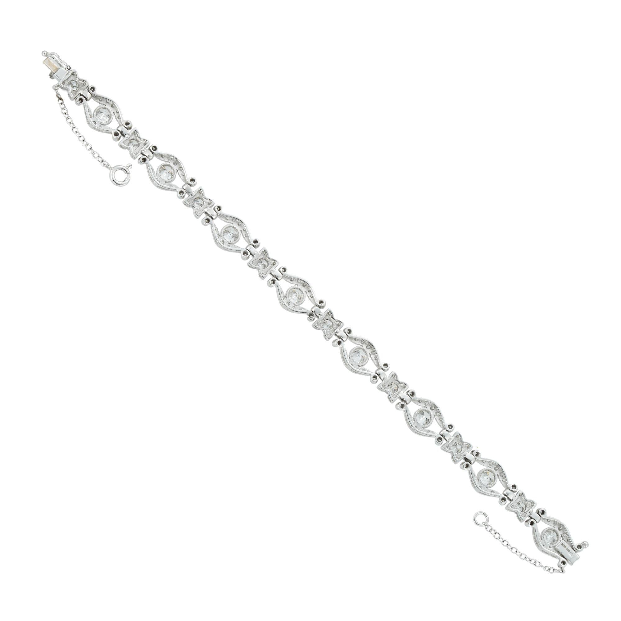 Modern Diamond-Set Bracelet For Sale