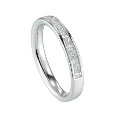 Diamond Half Eternity Ring in 18ct White Gold, 0.5 Carats, UK Made
