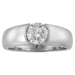 A diamond solitaire ring