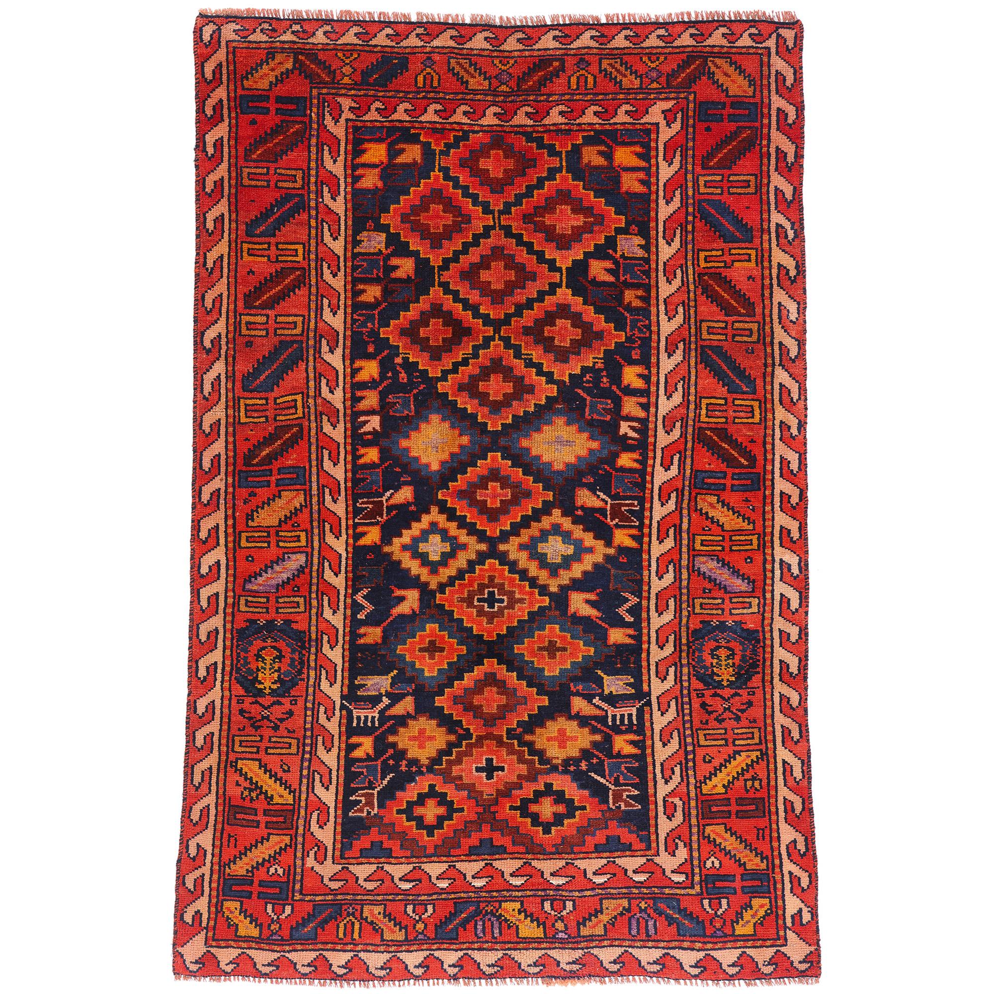 A Diamond Talisman: Late 19th Century Persian Shiraz Masterpiece of Tribal Power