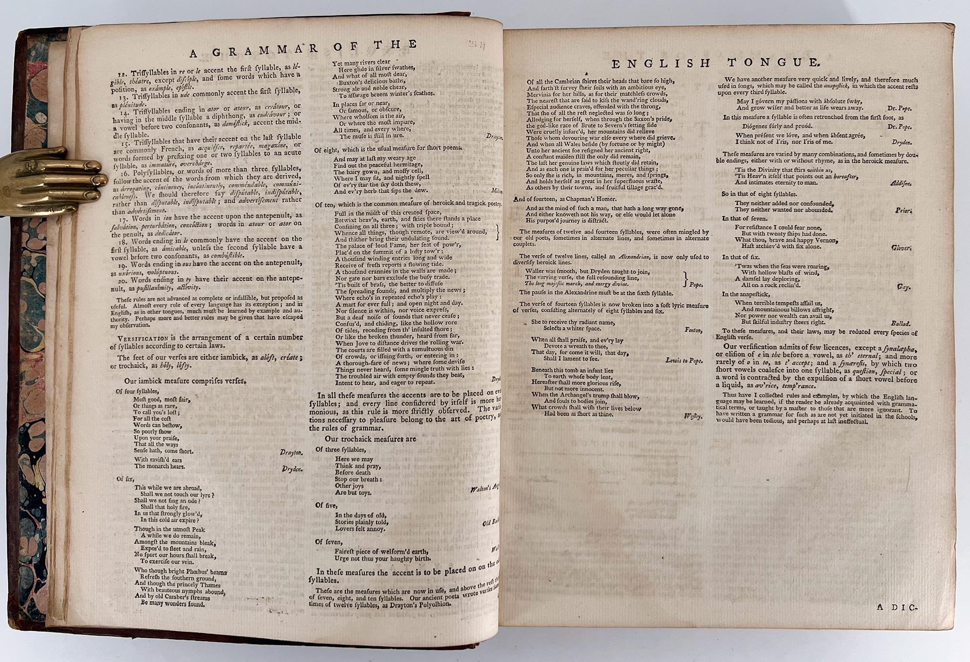 Doré Un Dictionnaire de la Langue Anglaise de Samuel Johnson, 1786 - 2 volumes en vente