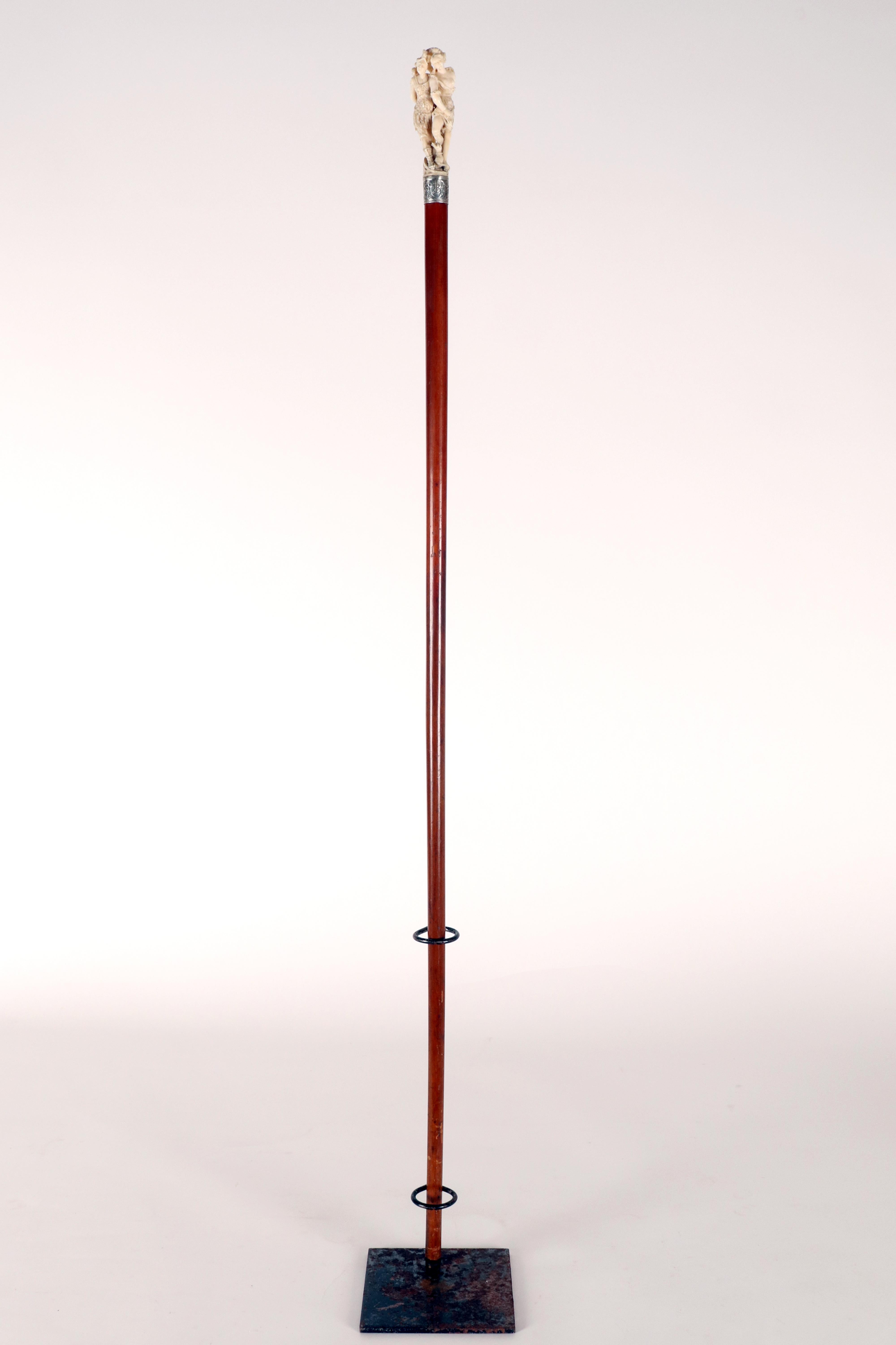 Bastone da passeggio in avorio di Dieppe, Diana cacciatrice e Atteone, Francia 1850. in vendita 8