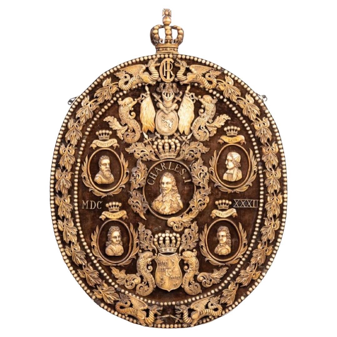 A Dieppe prisoner of war portrait plaque of Charles I and his advisors For  Sale at 1stDibs