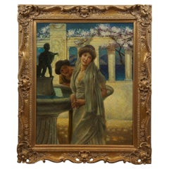 Diferencia de opiniones Pintura al óleo griega Según Sir Lawrence Alma-Tadema 38".