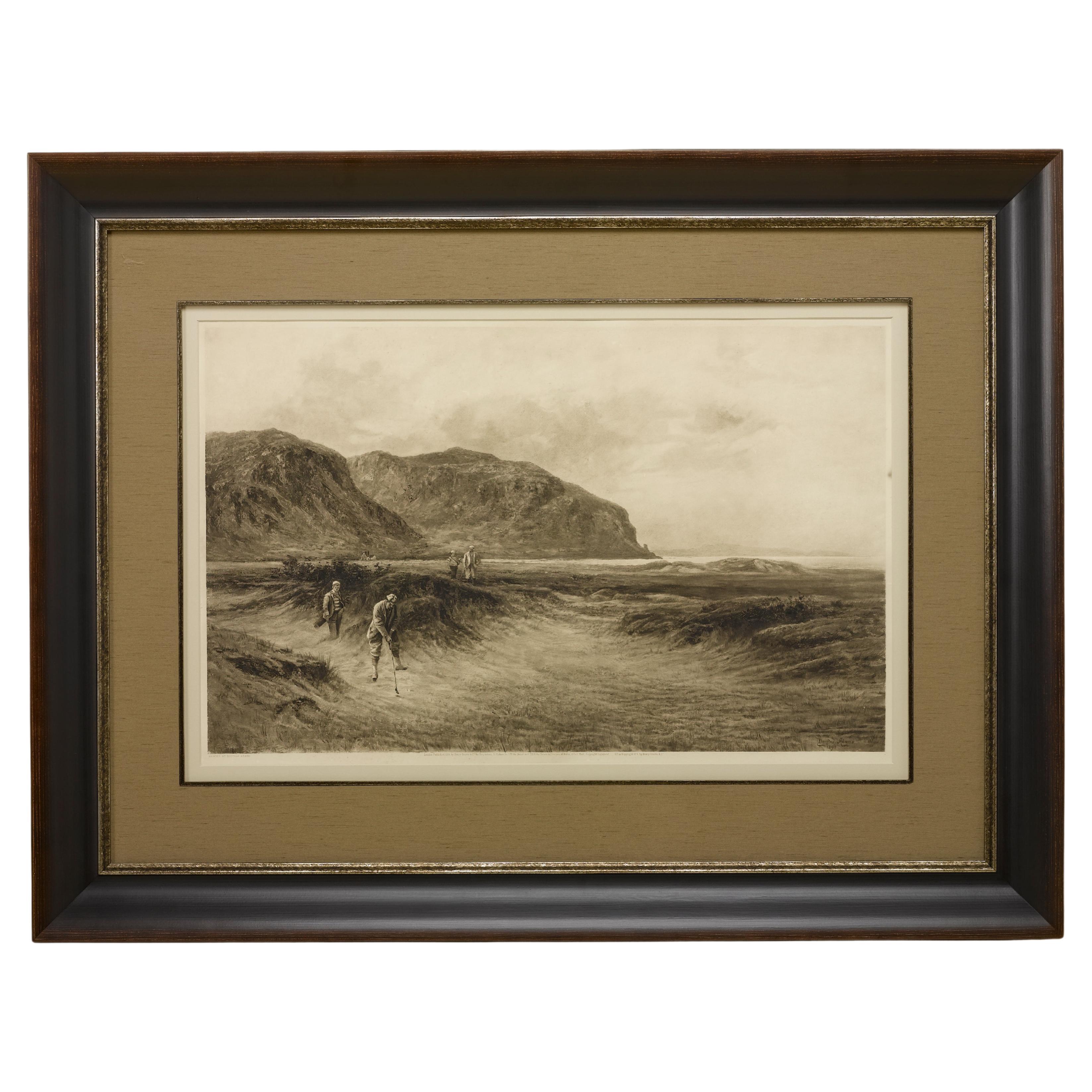 "A Difficult Bunker" by Douglas Adams, Photogravure, Circa 1894 For Sale