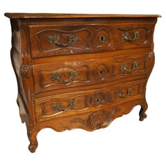 A Diminutive 18th Century Walnut Wood Commode from Languedoc, France