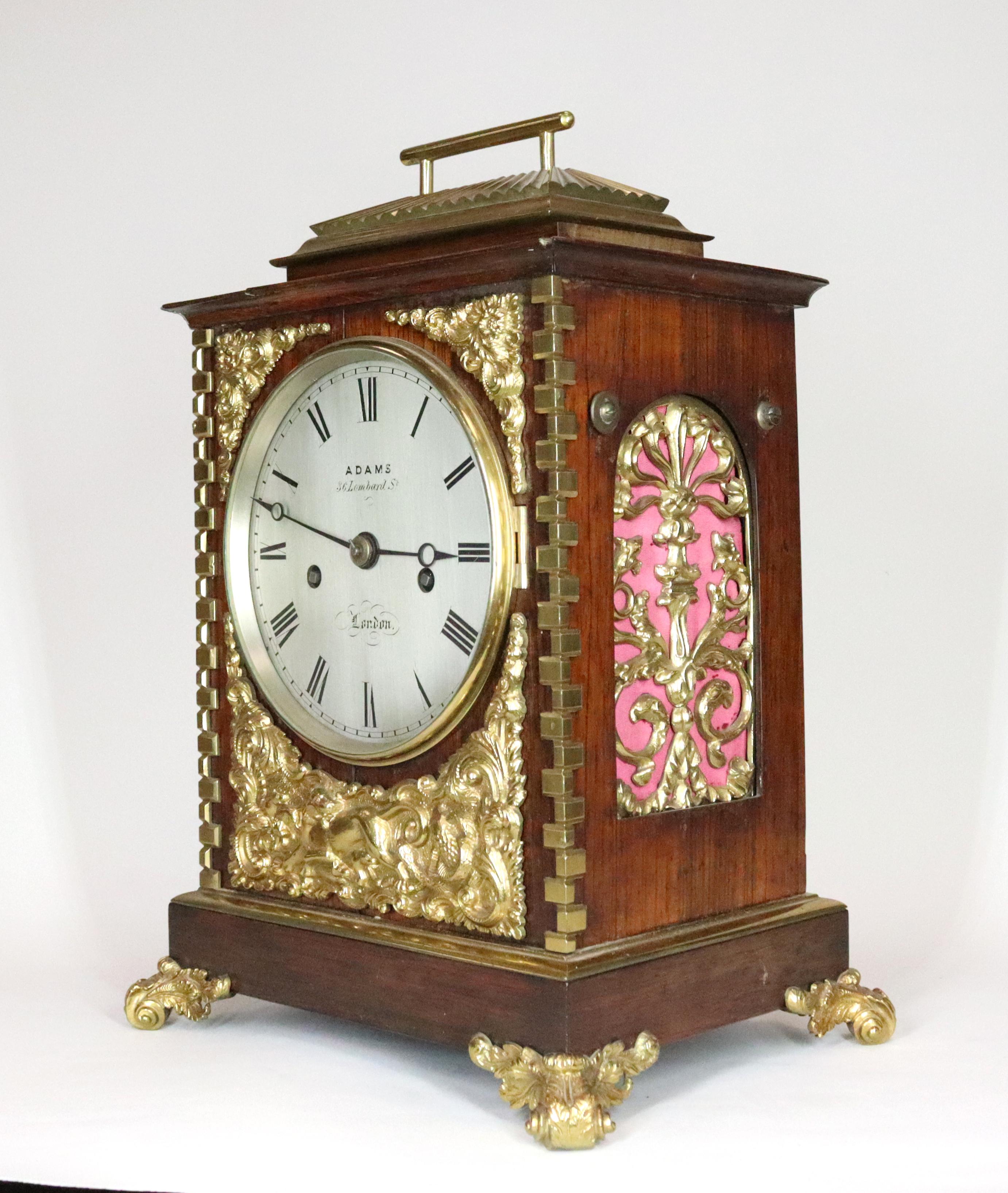 William IV A Diminutive Bracket Clock by Adams of Lombard Street For Sale
