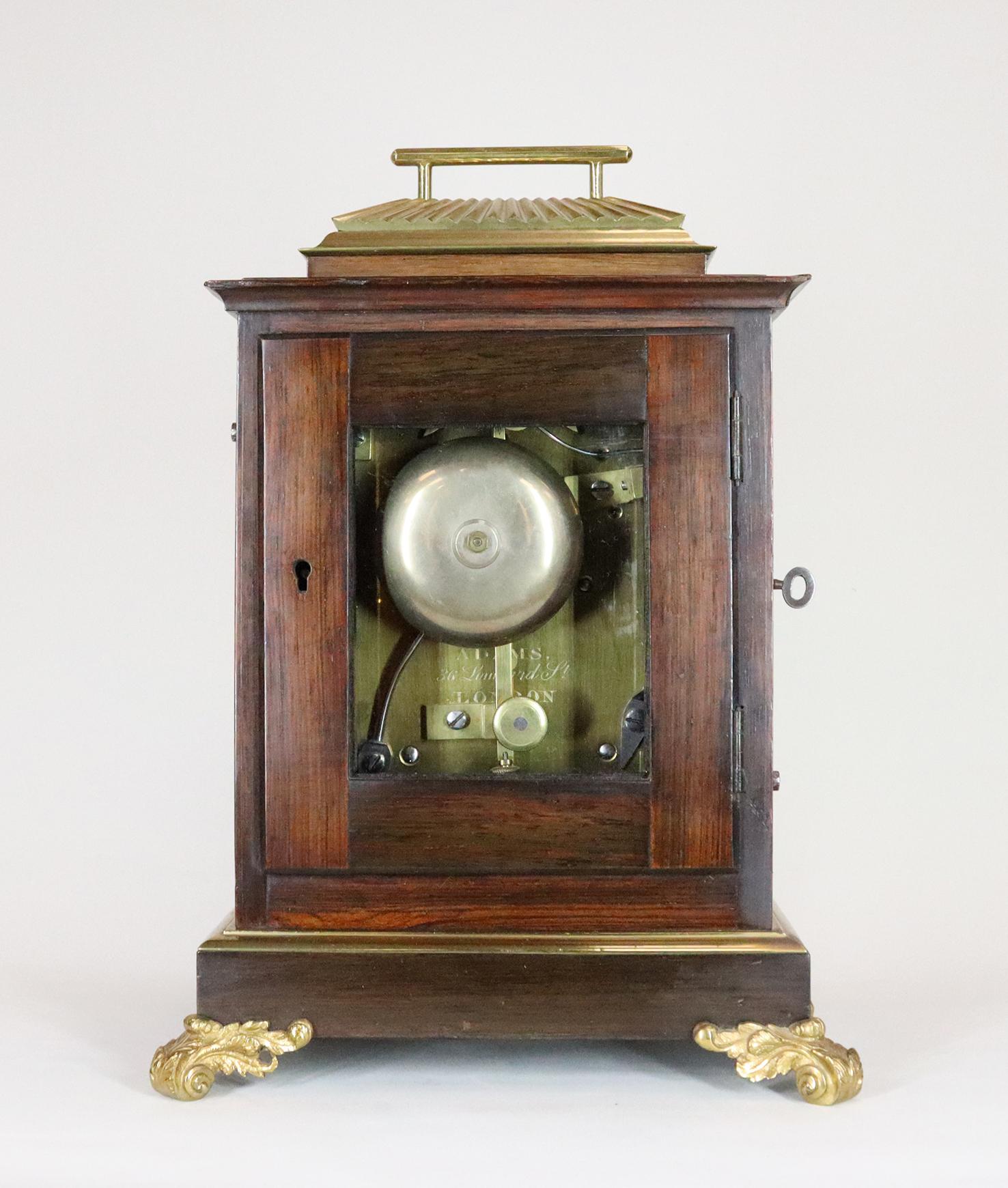 Gilt A Diminutive Bracket Clock by Adams of Lombard Street For Sale