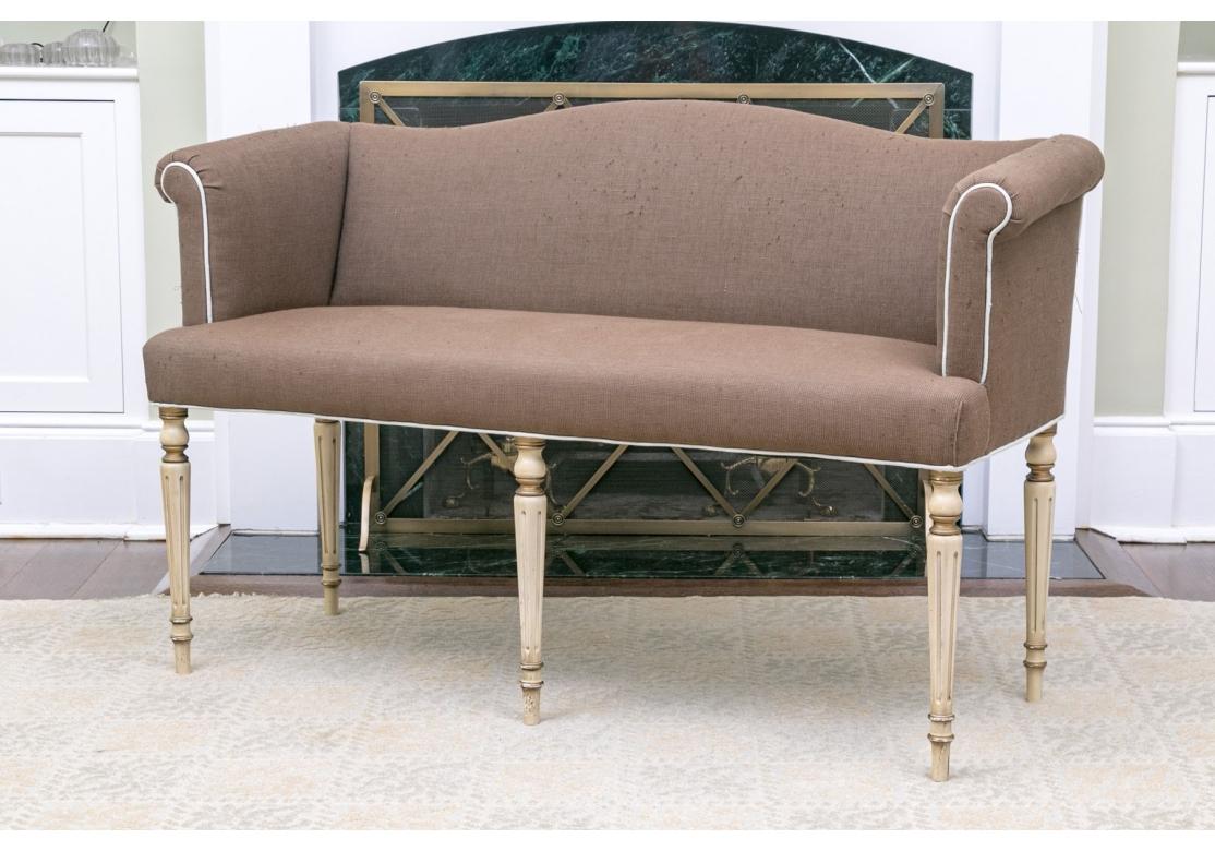 20th Century A Diminutive Camelback Settee for Reupholstery  For Sale