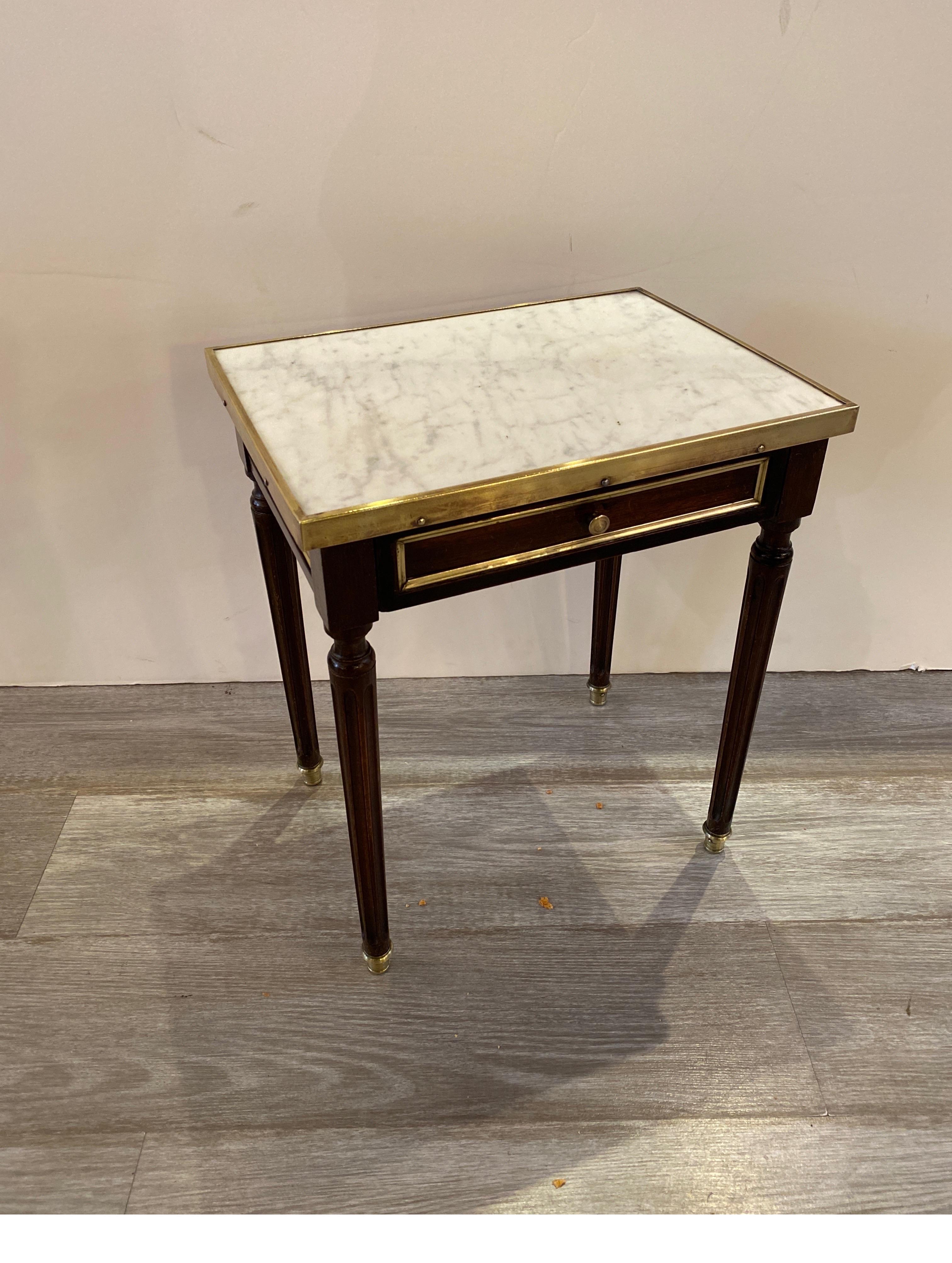 Diminutive Directoire Marble Top Bronze Mounted Drinks Table 5