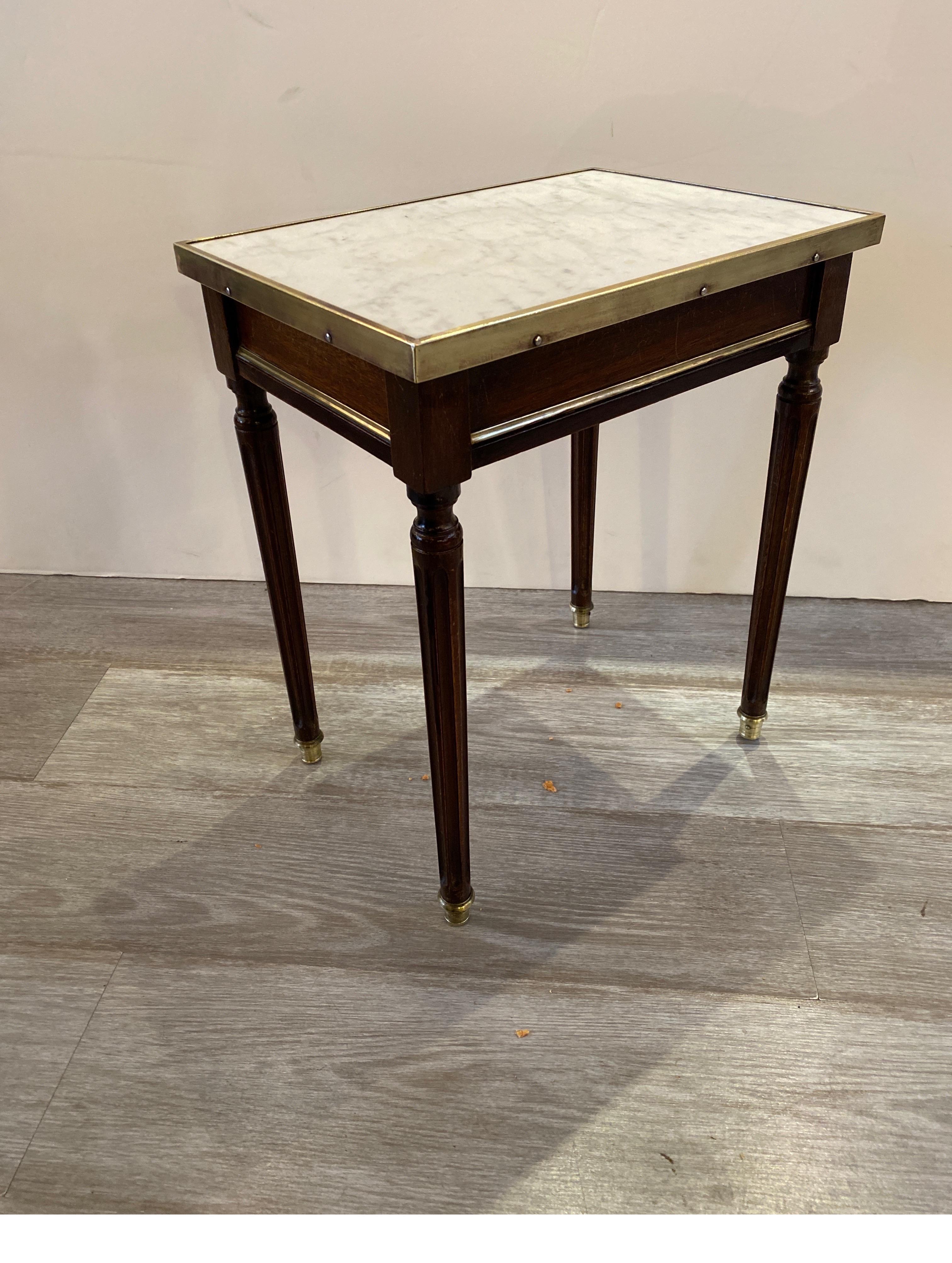 Diminutive Directoire Marble Top Bronze Mounted Drinks Table 1