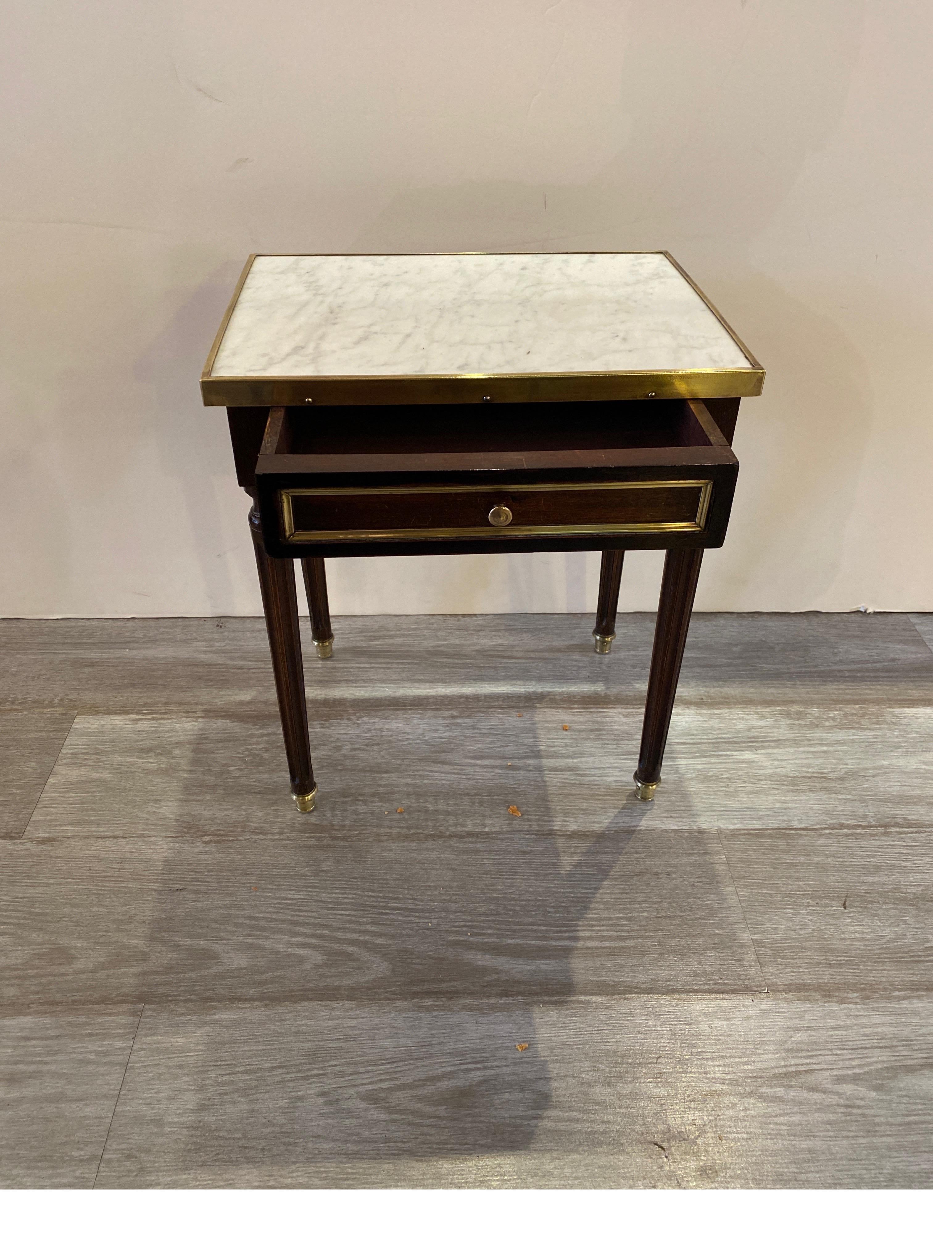 Diminutive Directoire Marble Top Bronze Mounted Drinks Table 2