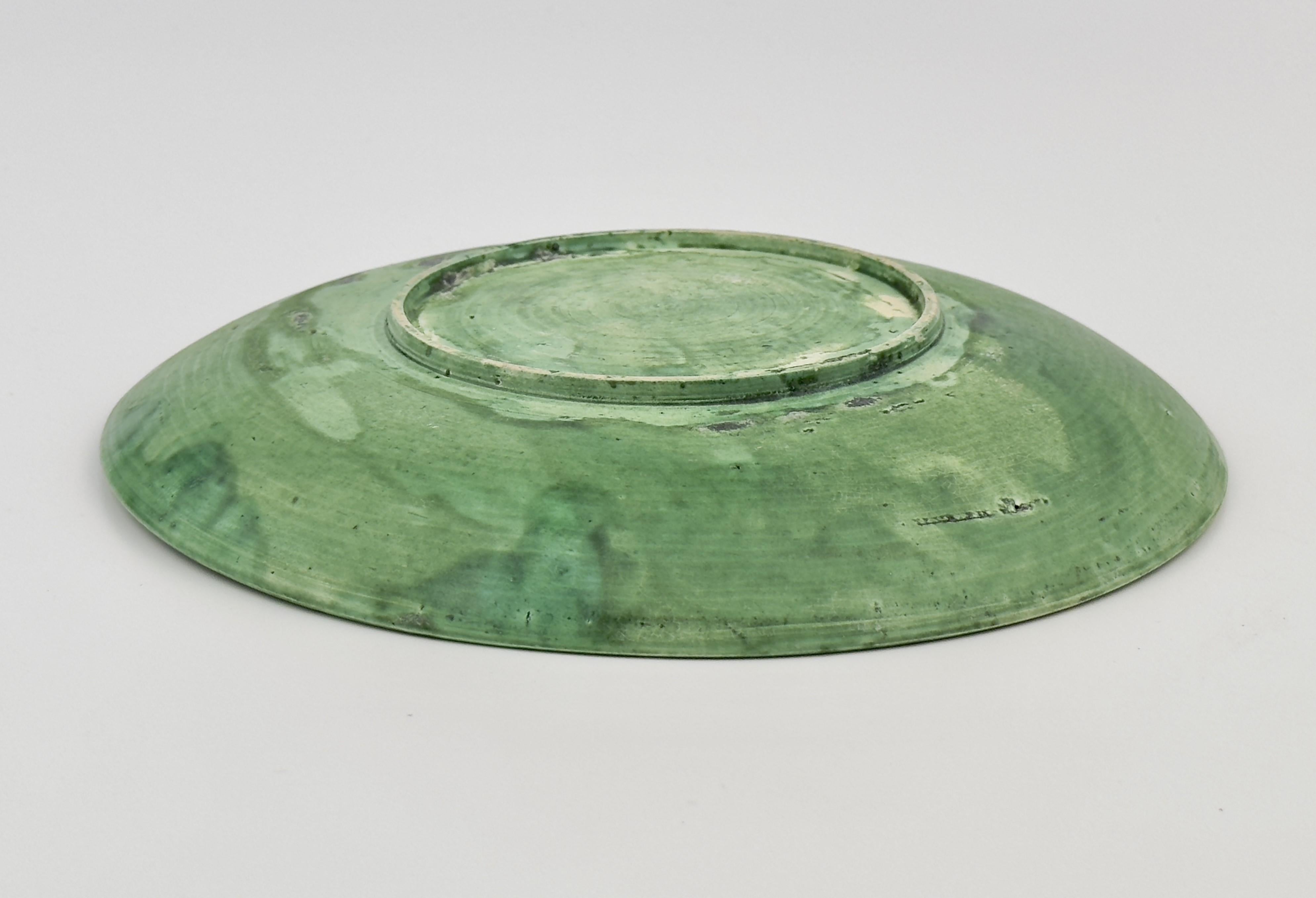 18th Century and Earlier A Rare Dingyao Green-Glazed Dragon Dish, Northern Song Dynasty For Sale