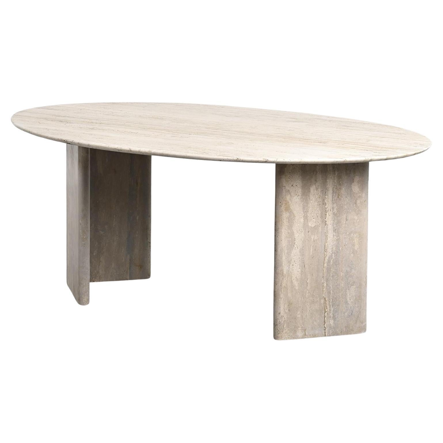A Dining Table in Travertine, Italy circa 1970