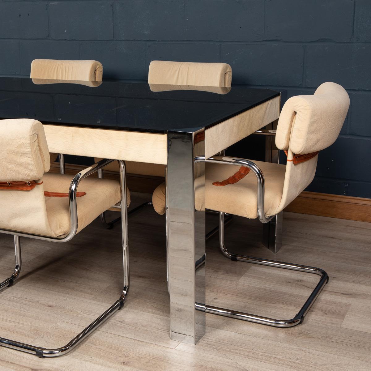 Table de salle à manger et six chaises par Guido Faleschini pour Hermes, France c.C. en vente 5