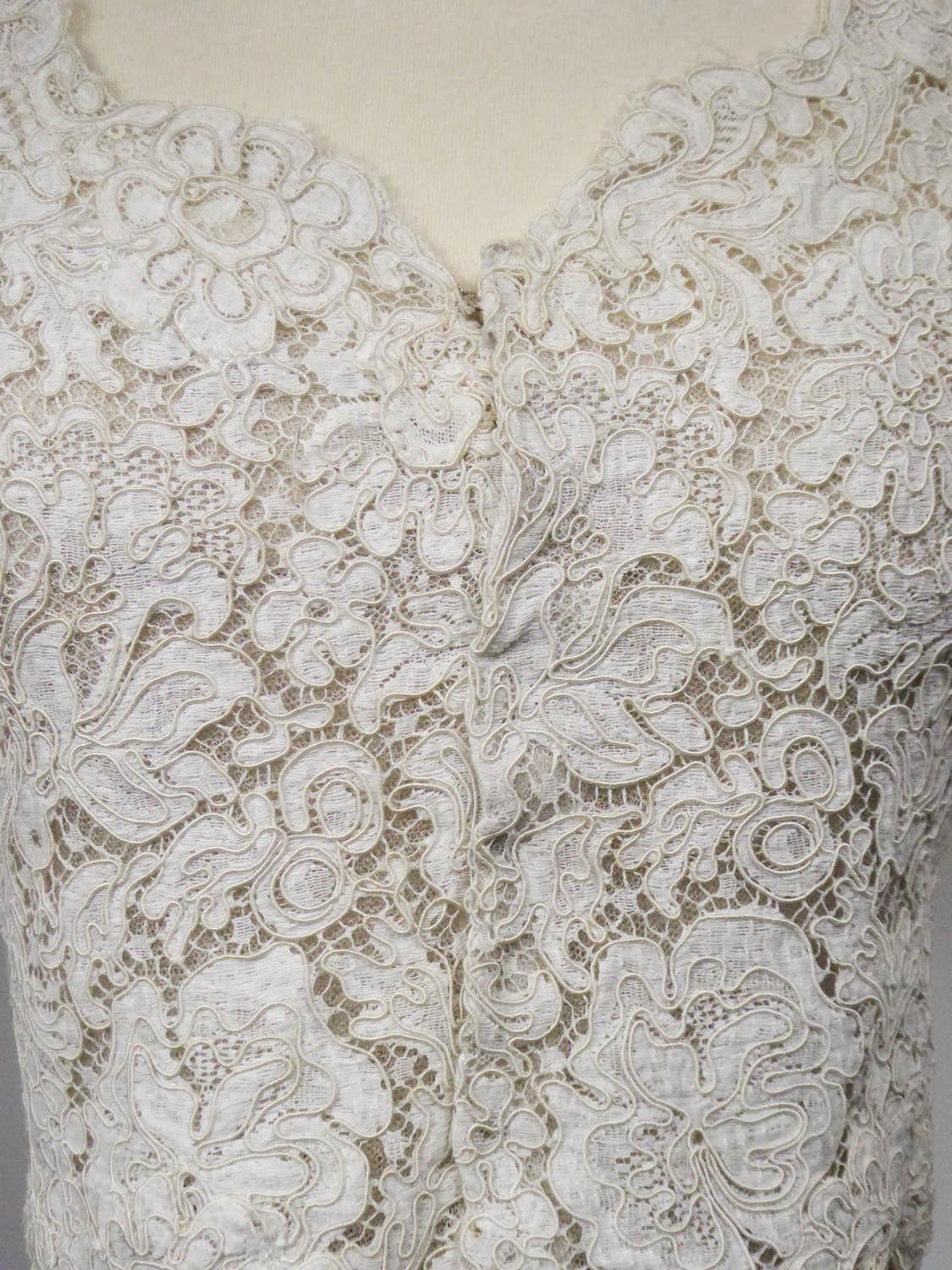 dior white lace dress