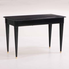 A Directoire style ebonized mahogany writing desk / bureau plat, C. 1945.