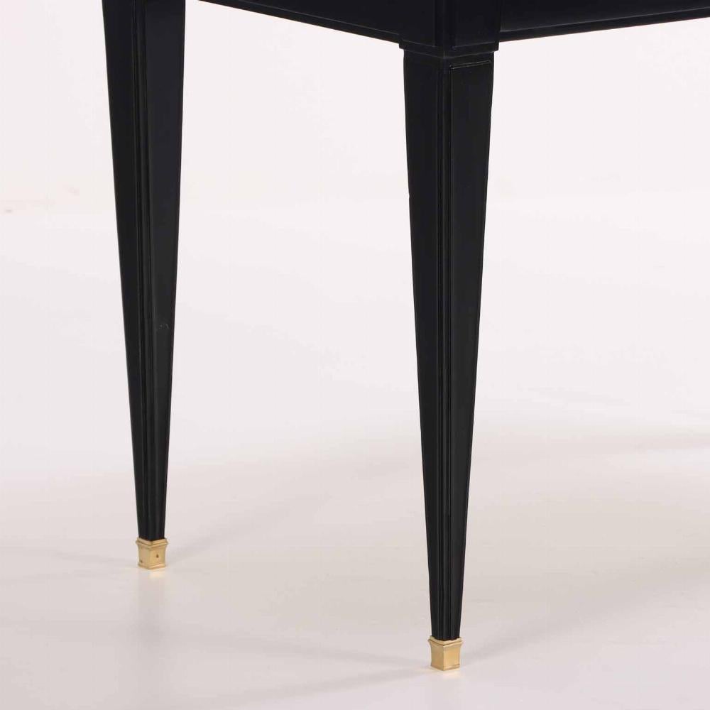 Argentine A Directoire style ebonized mahogany writing desk / bureau plat, C. 1945. For Sale