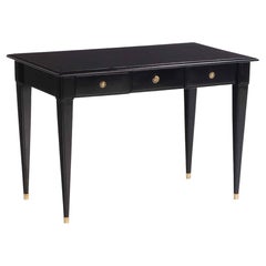 A Directoire style ebonized mahogany writing desk / bureau plat, C. 1945.