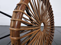 Dirk van Sliedrecht Rattan Stool for Rohe Noordwolde, Holland, 1950s