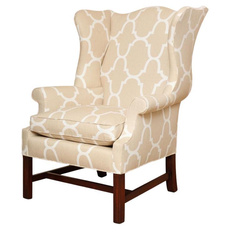 A Distinguished Chippendale Style Wing Chair