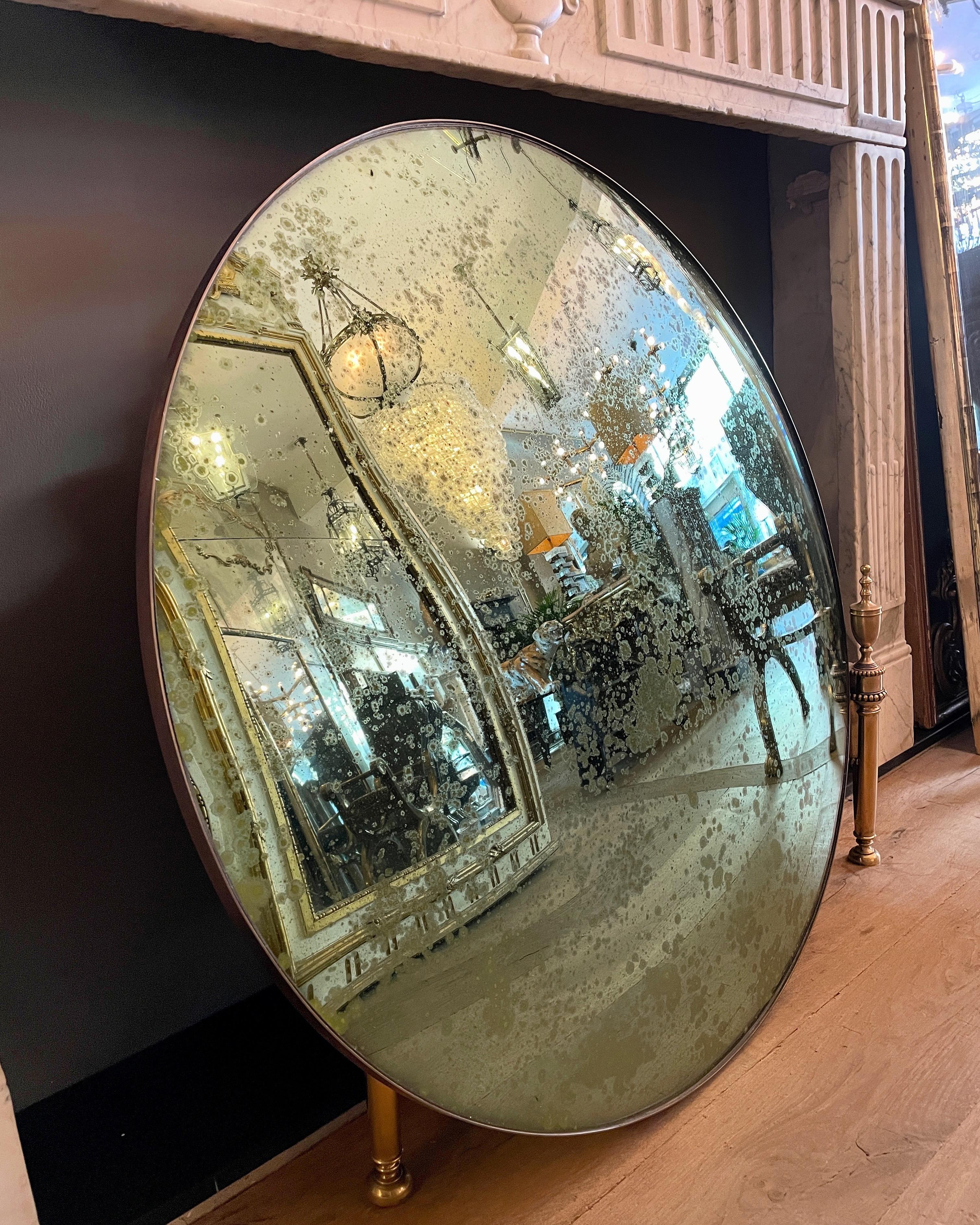large convex mirror antique
