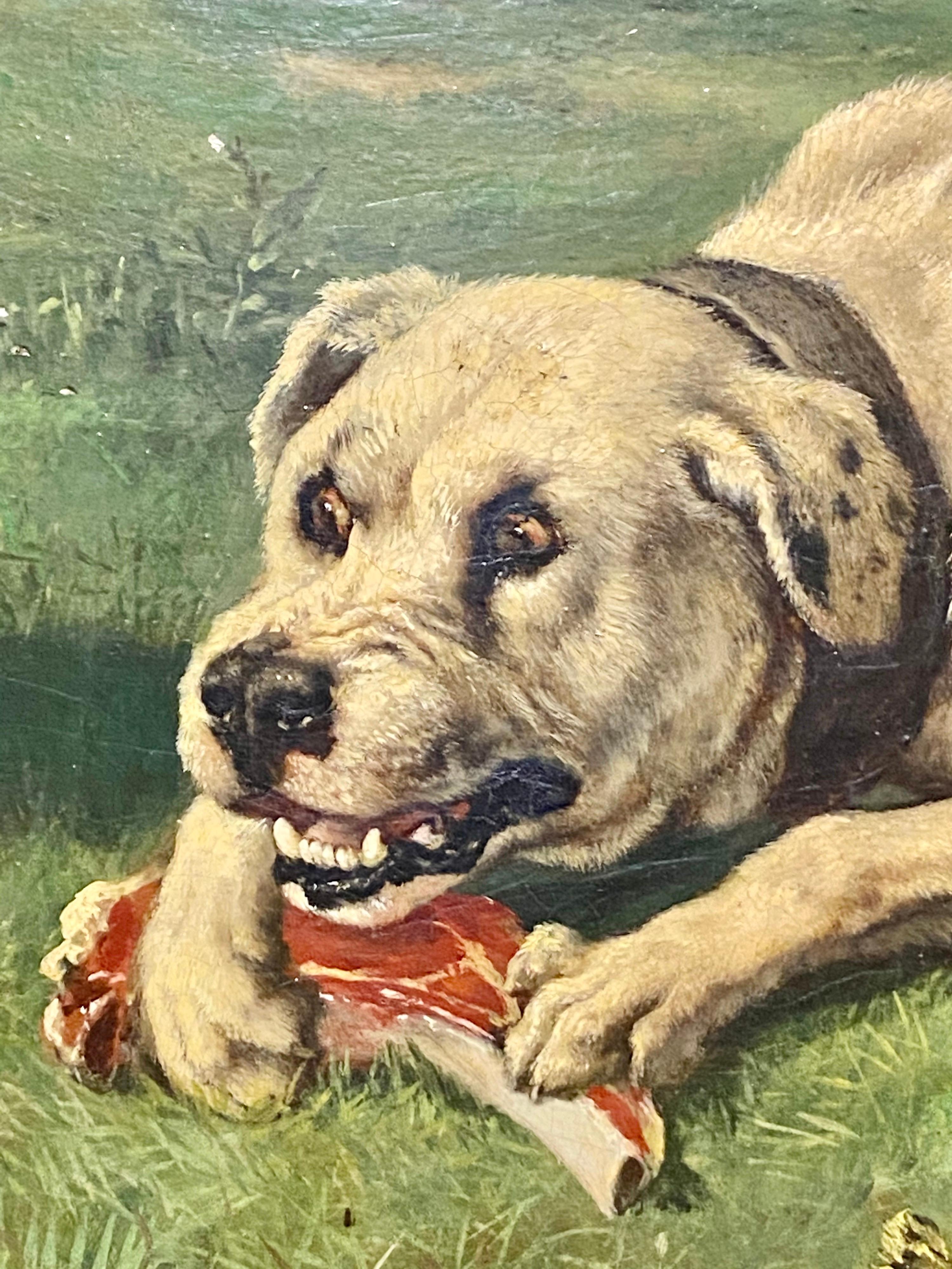 Dog Painting by Charles 'Michel Maria' Verlat '1824-1890' Belgian 6