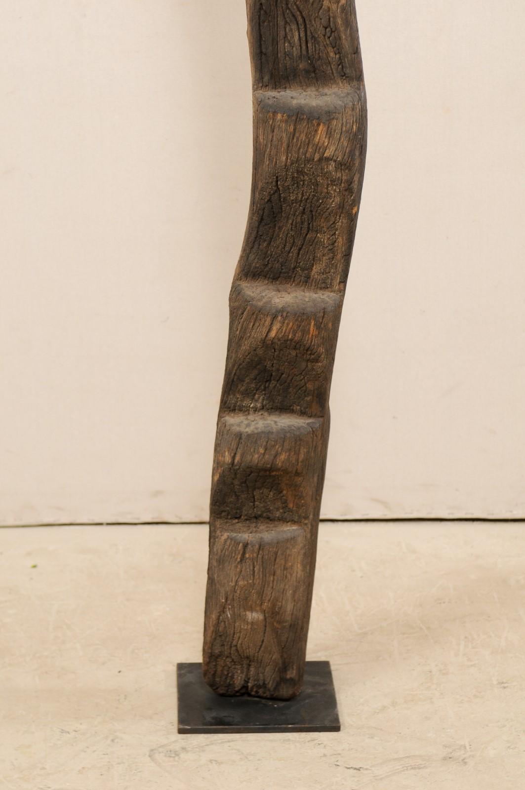 Dogon Bandiagara Escarpment Wooden Ladder from Mid-20th Century 2