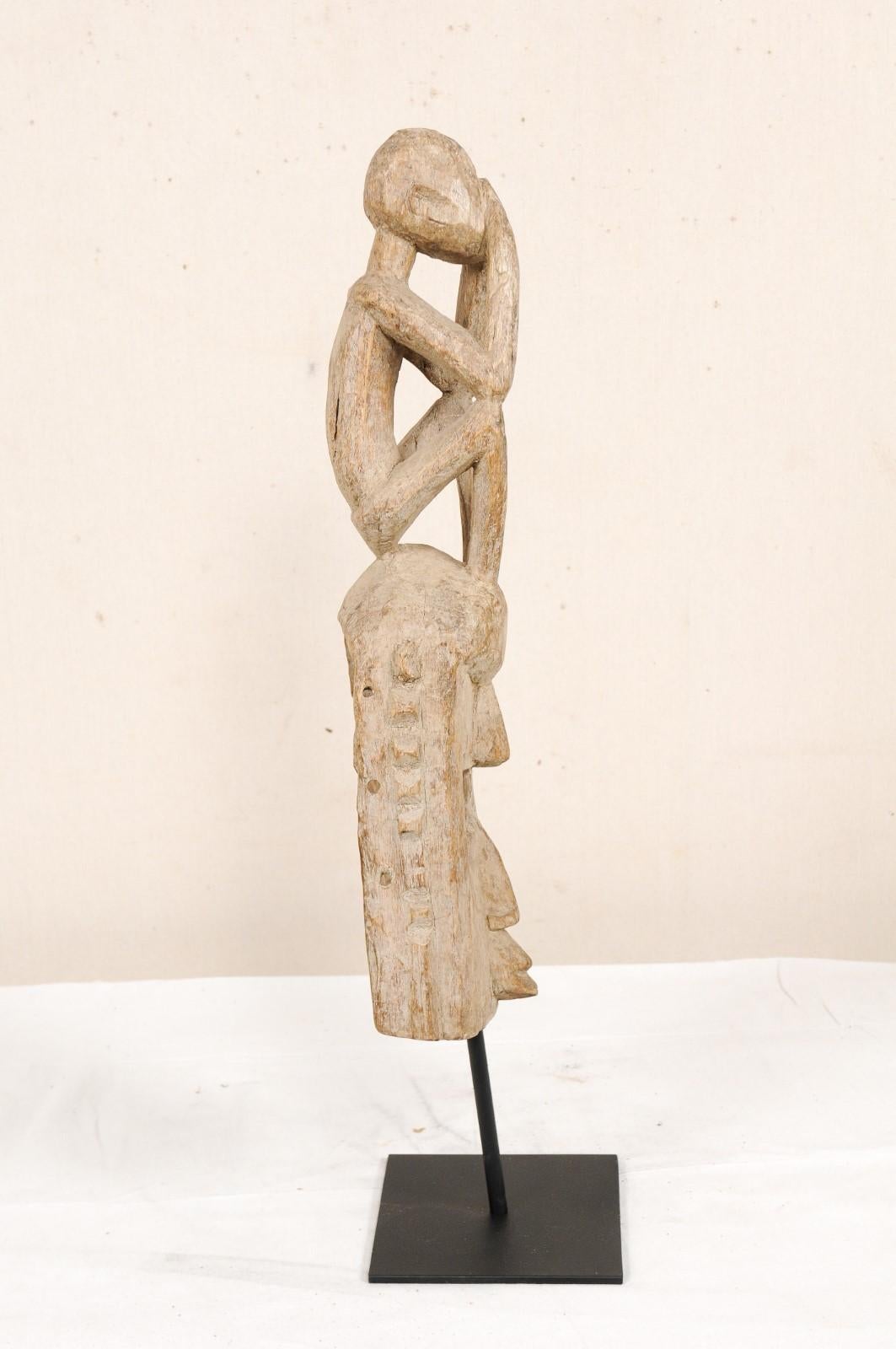 A Dogon Mali Tribal Dance Mask On Custom Stand, West Africa  2
