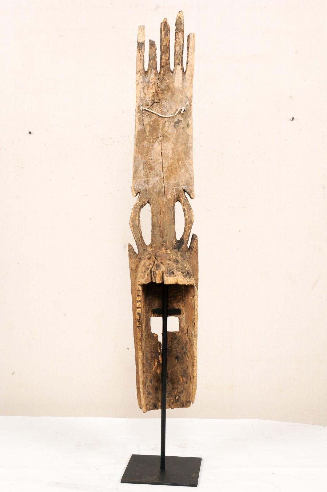 Dogon Tribe Mali Dama Ceremonial Carved-Wood Antelope Mask, West Africa 4