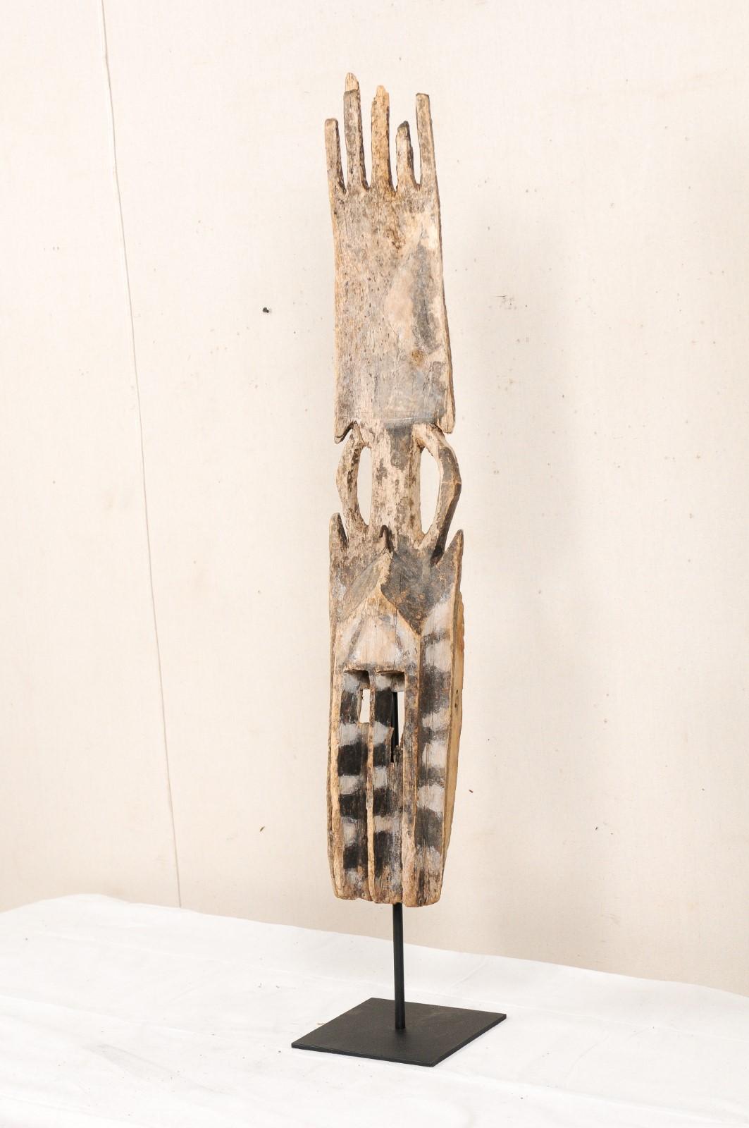 Malian Dogon Tribe Mali Dama Ceremonial Carved-Wood Antelope Mask, West Africa