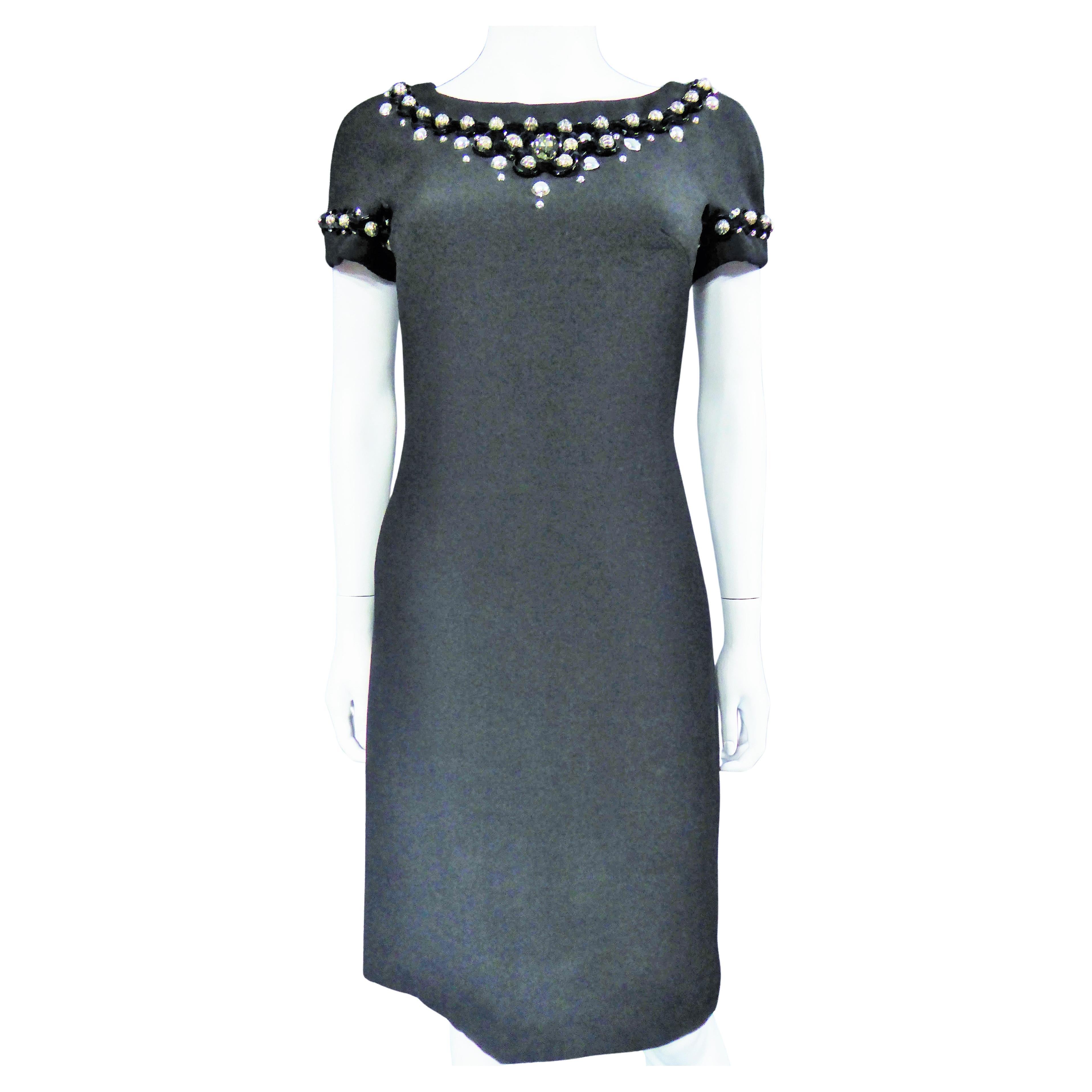 A Dolce & Gabbana Little Jewelry Black Dress,  Italian Circa 2005 For Sale