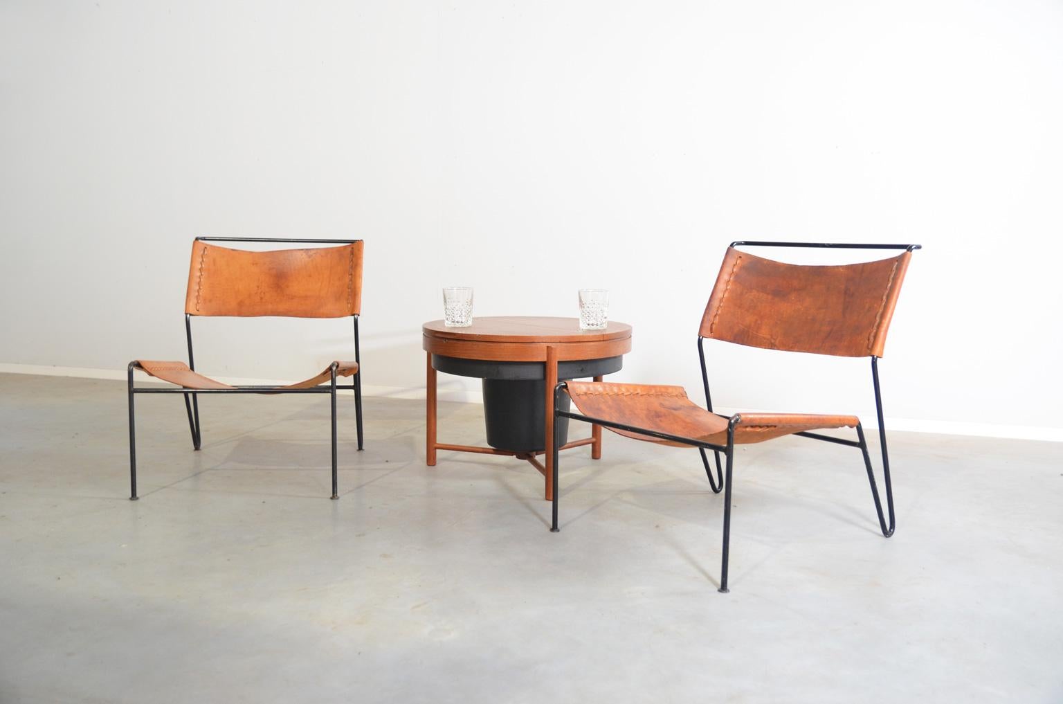 Mid-Century Modern A. Dolleman Lounge Chairs for Metz & Co, Netherlands