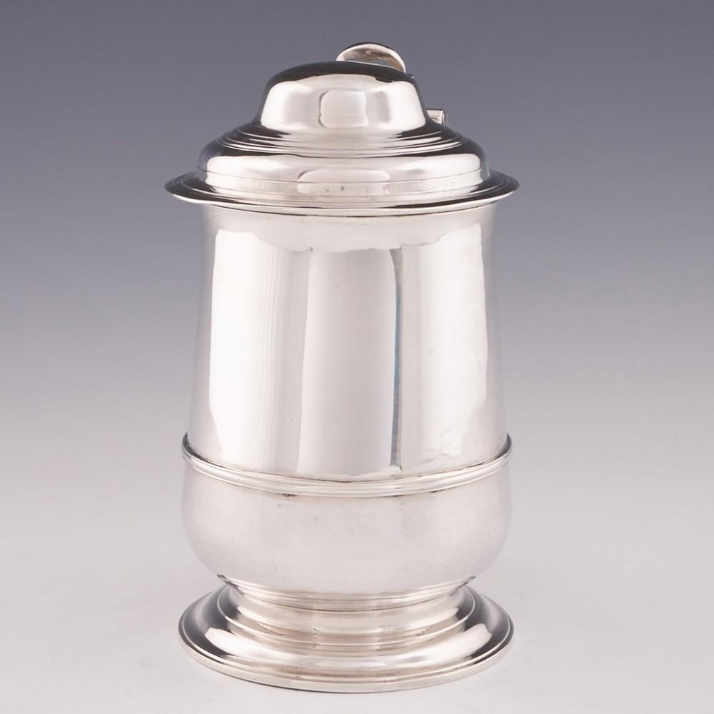 George III A Domed Lid Sterling Silver Quart Tankard London, 1771 For Sale