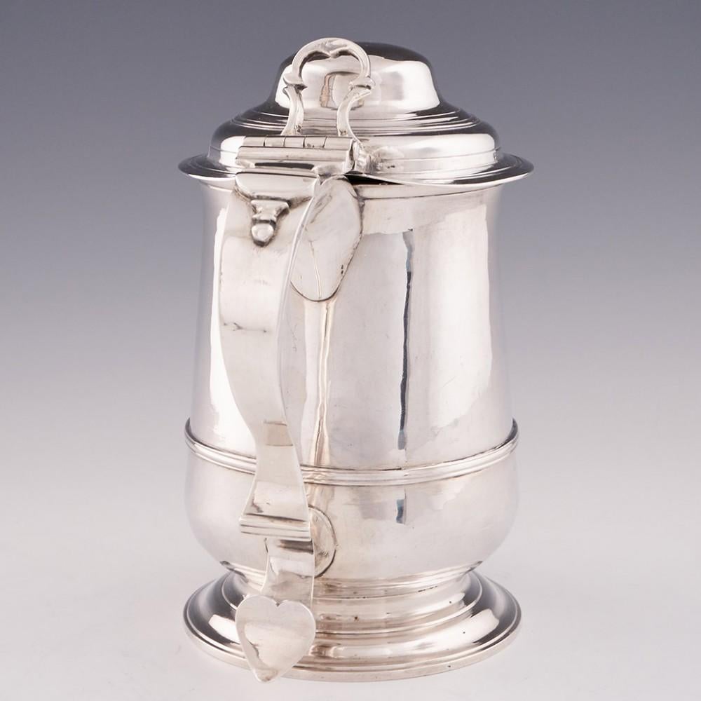 English A Domed Lid Sterling Silver Quart Tankard London, 1771 For Sale