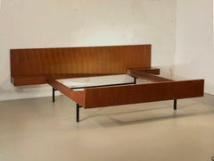 Lit double MID-CENTURY-MODERN de JOSEPH-ANDRE MOTTE, CHARRON, France, 1950