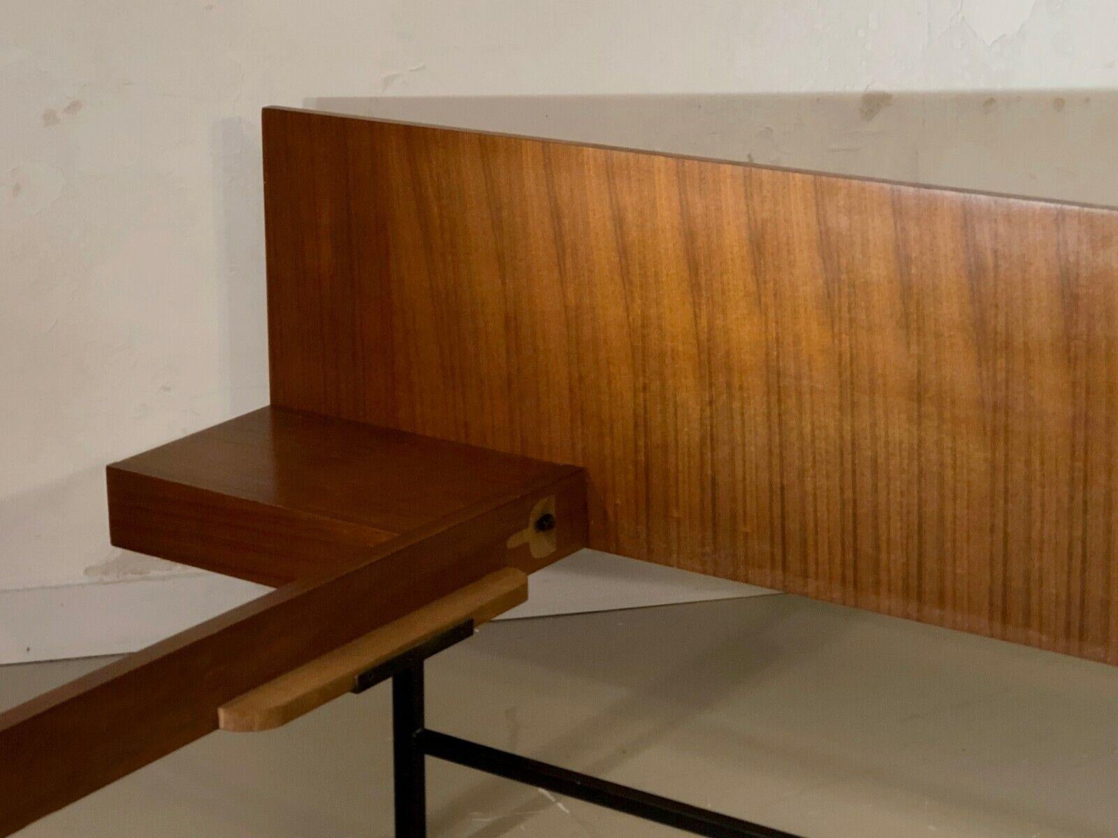 Metal A MID-CENTURY-MODERN Double Bed by JOSEPH-ANDRE MOTTE, CHARRON, France 1950 For Sale