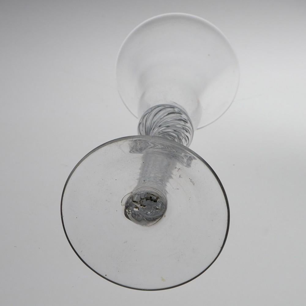 Mid-18th Century A Double Knopped Air Twist Wine Glass c1750 For Sale