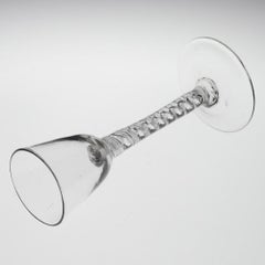 Double Series Air Twist Stem Wine Glass, circa 1750
