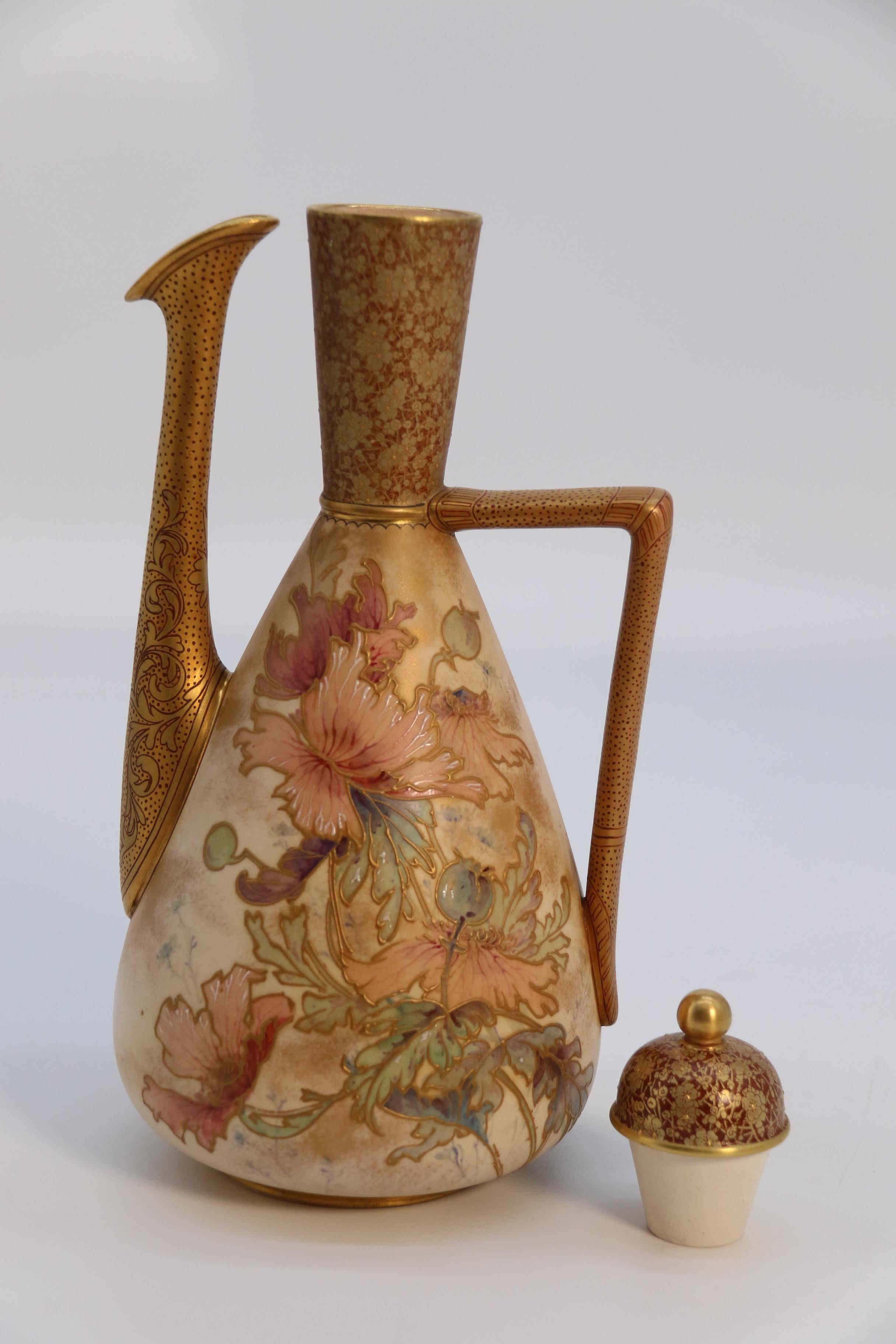 A  Brocca in ceramica Doulton Burslem con influenze persiane, circa 1890 in vendita 8