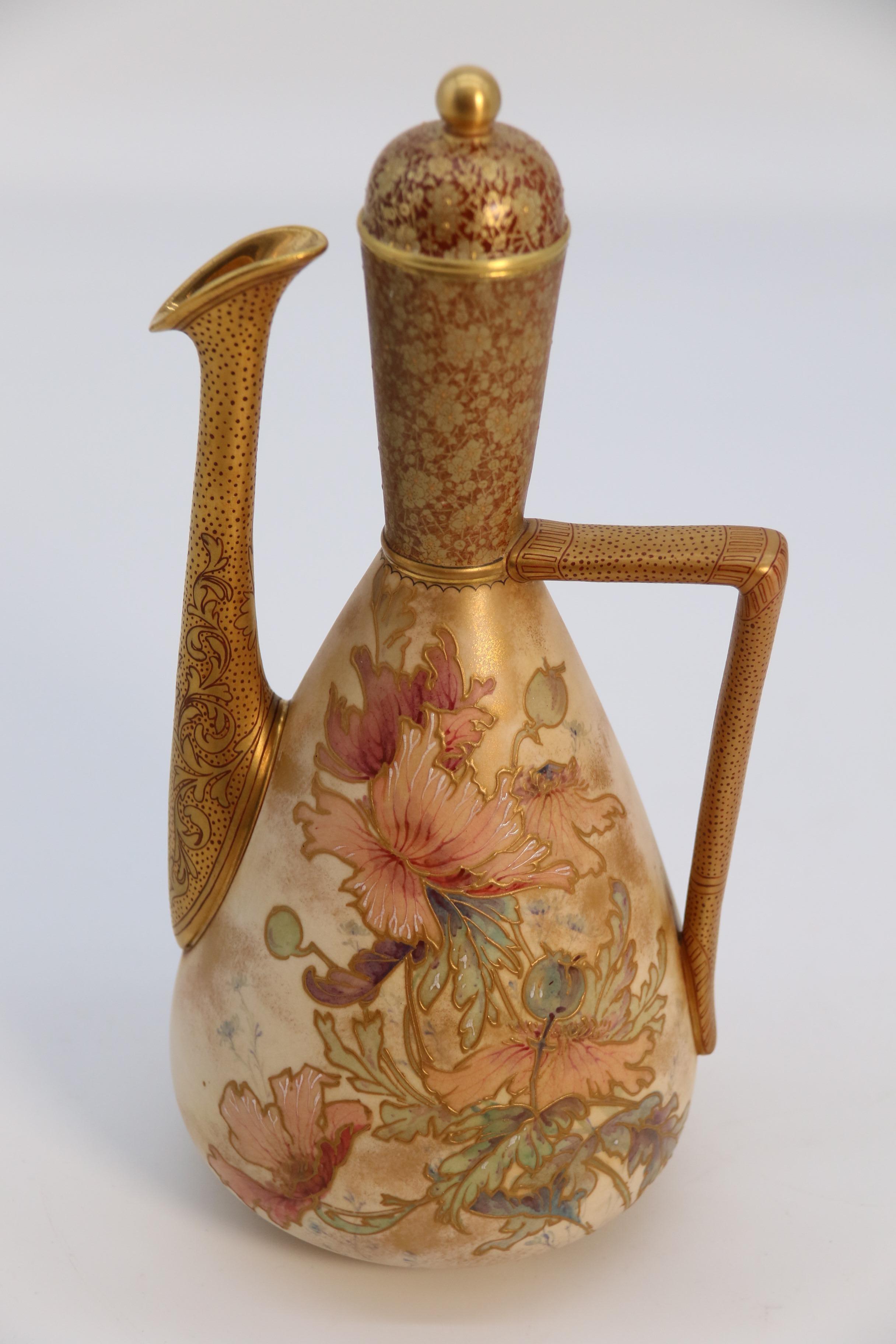 A  Brocca in ceramica Doulton Burslem con influenze persiane, circa 1890 in vendita 9